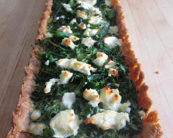 Mostly Broccoli Goat Cheese Tart