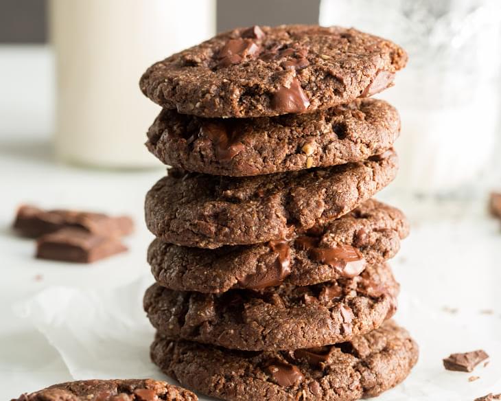 One Bowl Double Chocolate Chunk Cookies