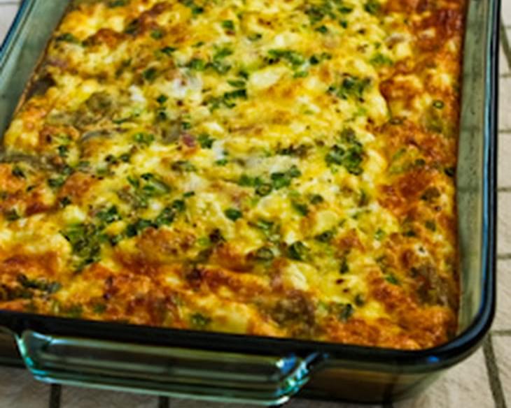 Karyn's Breakfast Casserole with Artichokes, Canadian Bacon, and Goat Cheese