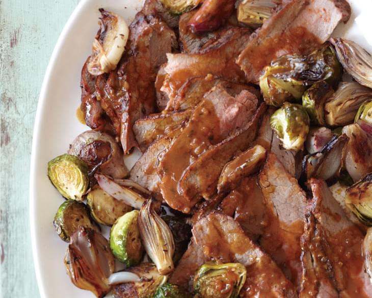 Tri-Tip Roast with Brussels Sprouts and Shallots