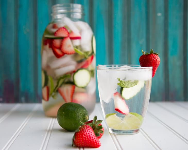 Strawberry, Lime, Cucumber and Mint Water