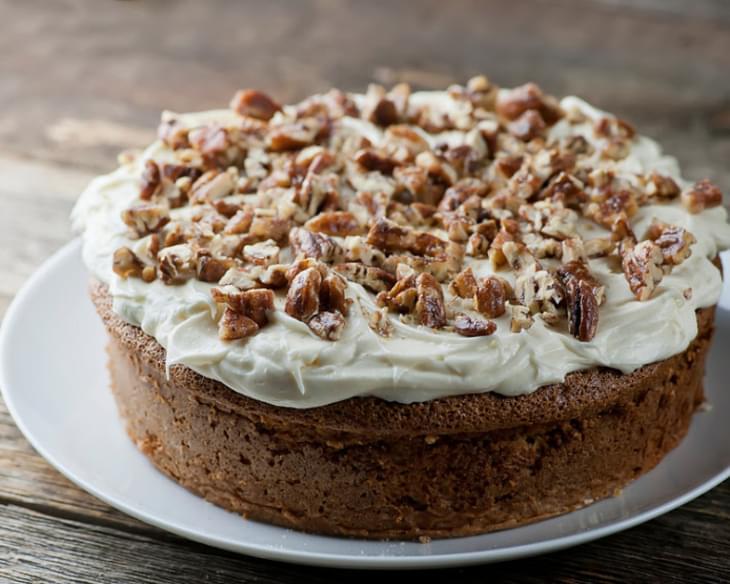 Banana Cake with Pecan Cream Cheese Frosting