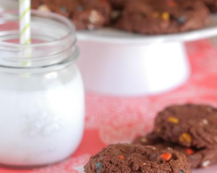 Double Chocolate M and M Cookies