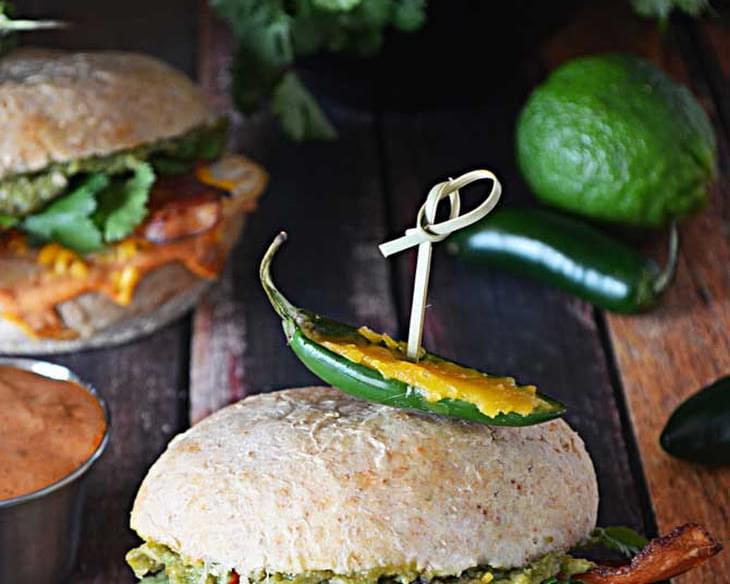 Tequila Lime Chicken Sandwiches with Guacamole and Chipotle Mayo