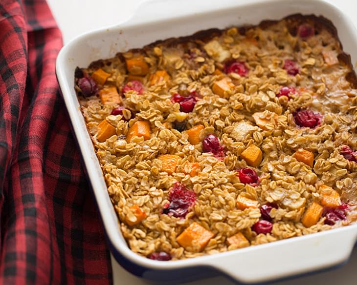 Persimmon & Cranberry Baked Oatmeal