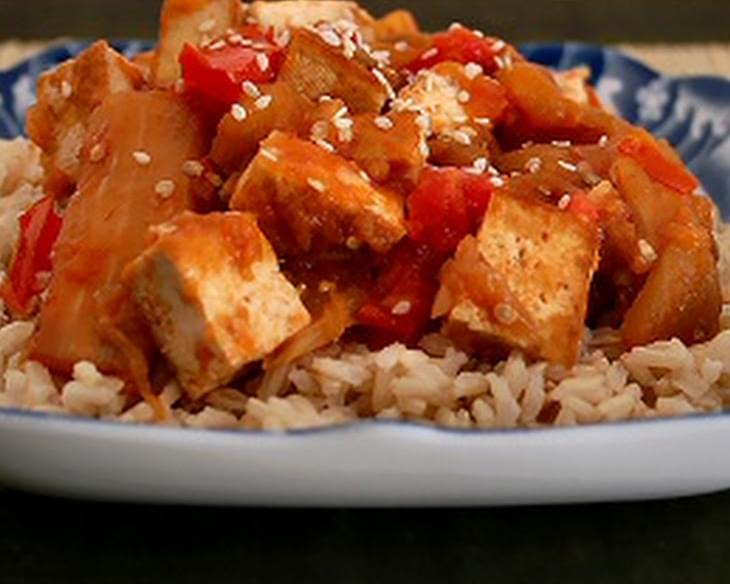 Eggplant and Tofu in Spicy Garlic Sauce