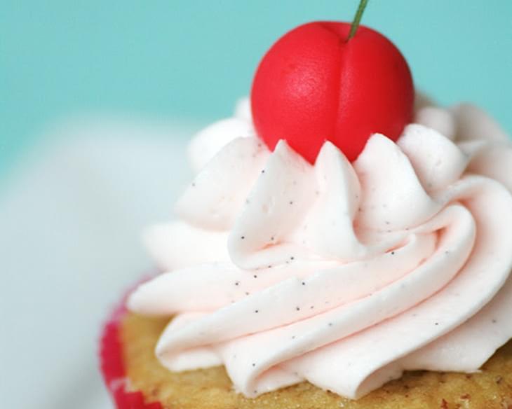 Cherry-Filled Almond Cupcakes