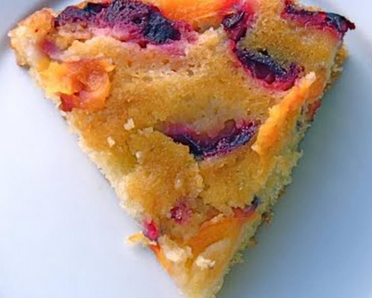 Plum Nectarine Buttermilk Cake