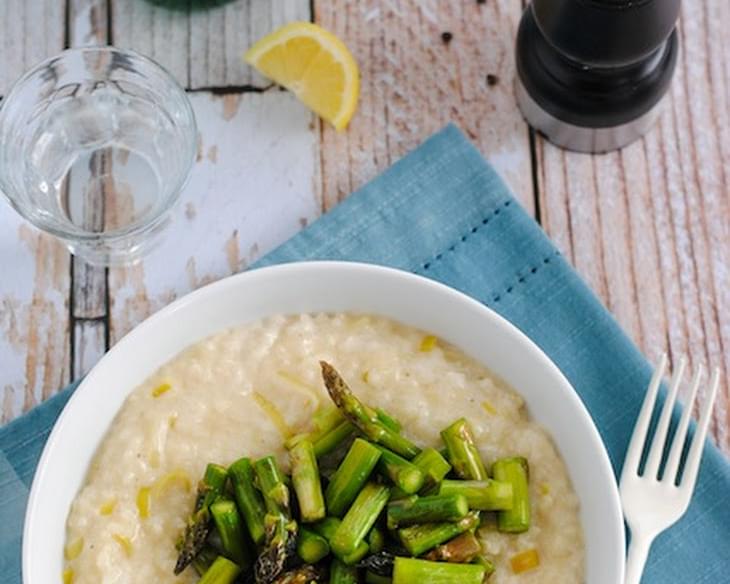 Goat Cheese Risotto with Asparagus