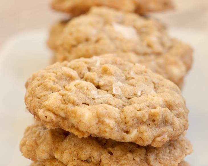 Salted Vanilla Chip Oatmeal Cookies