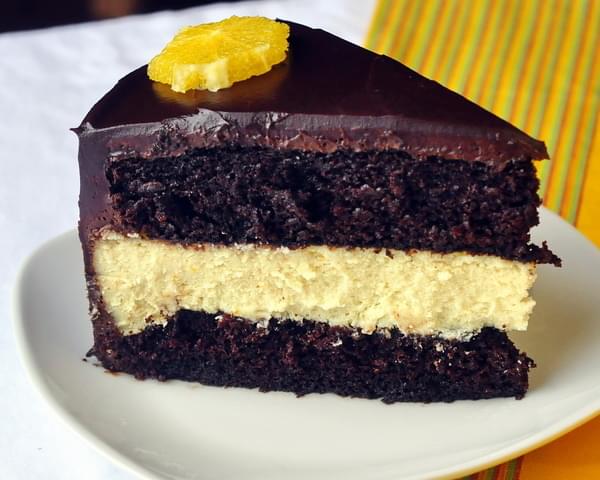 Chocolate Orange Cheesecake Layer Cake
