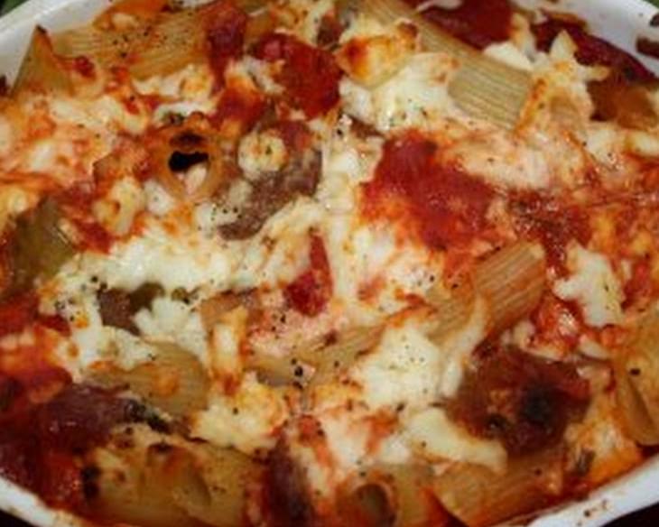 Baked Penne Pasta with Italian Sausage