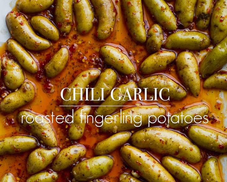 Chili Garlic Roasted Fingerling Potatoes with Fresh Herbs