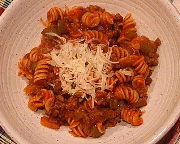 Tomato- Beef Pasta