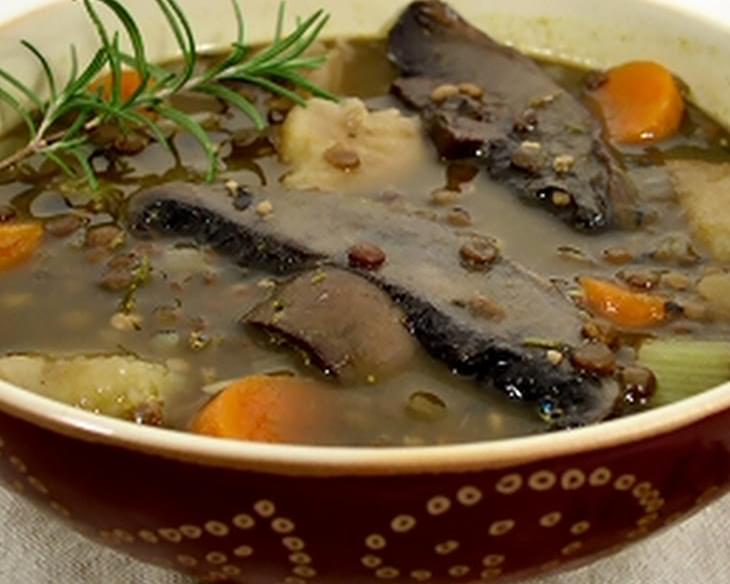 French Lentil and Portabella Stew