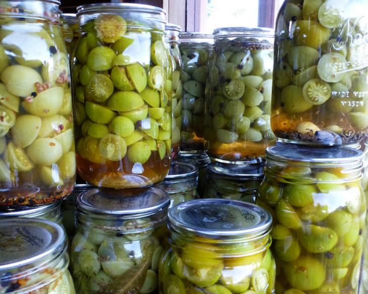 Four Ways to Pickled Green Tomatoes