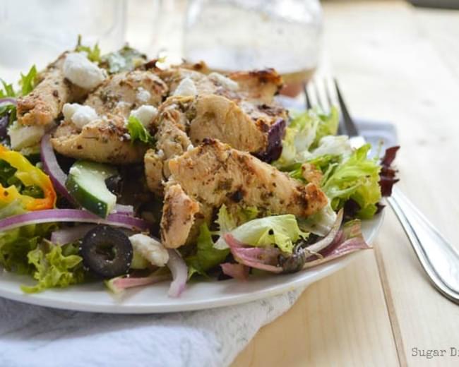 Greek Chicken Salad with Tangy Greek Dressing