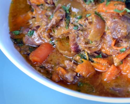 Slow Cooker Curried Goat Shanks