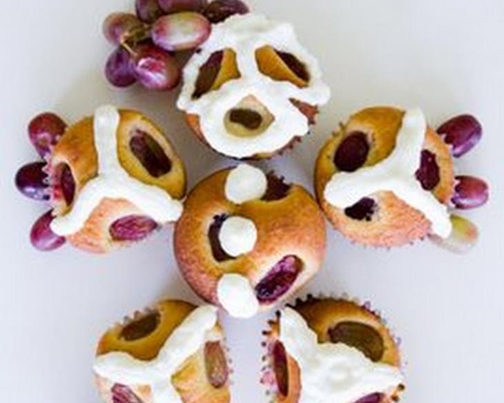Grape Cupcakes Topped with Wine Whipped Cream