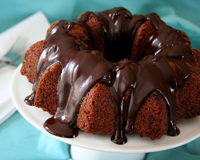 Hazelnut Chocolate Chip Bundt Cake - Low Carb and Gluten-Free