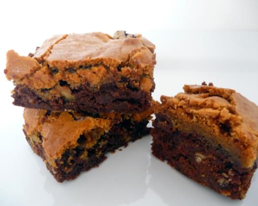 Chocolate Chip Cookie-Topped Brownies