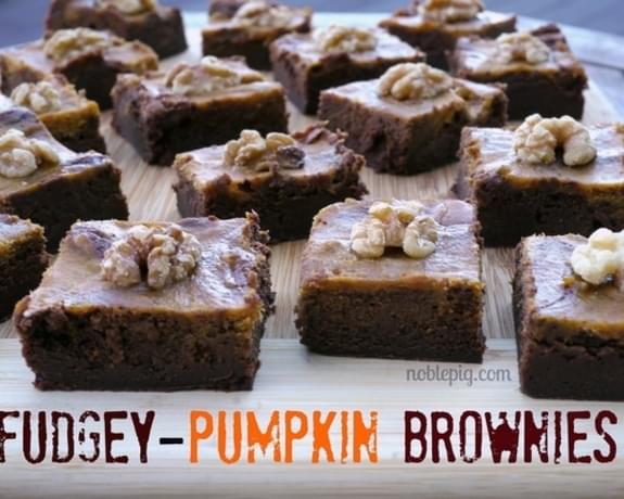 Fudgey-Pumpkin Brownies