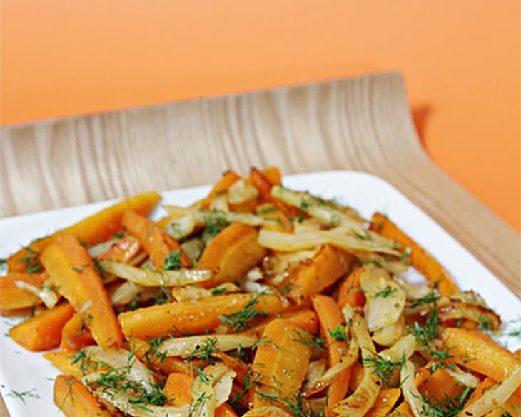 Carrots and Fennel Braised with Orange Zest and Honey