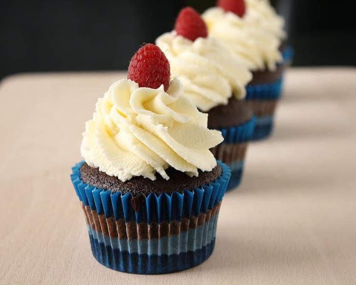 Mocha Cupcakes with White Chocolate Whipped Cream