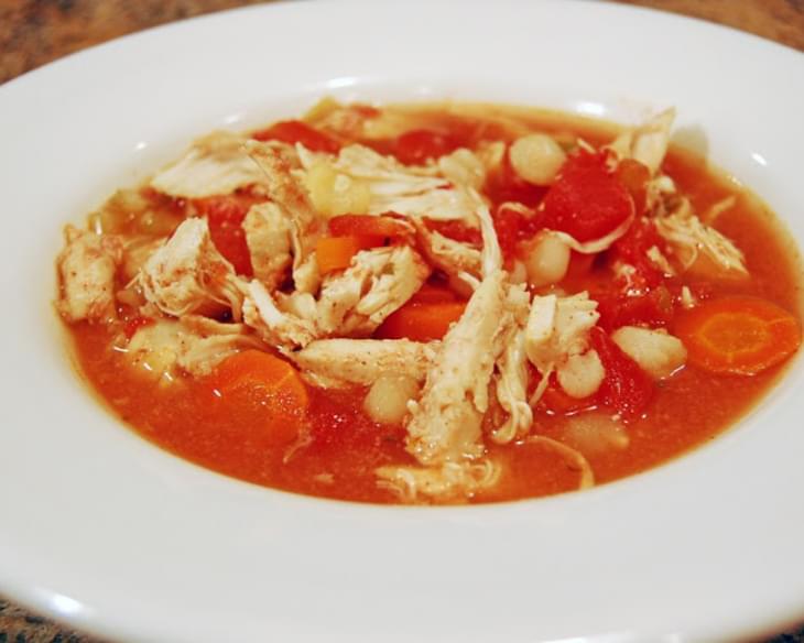 Chicken Posole Stew in the Slow Cooker