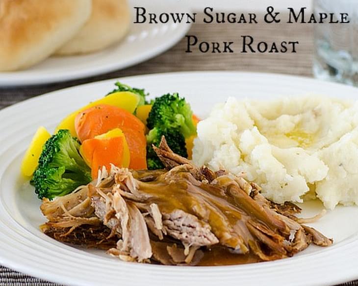 Slow Cooked Brown Sugar and Maple Pork Roast