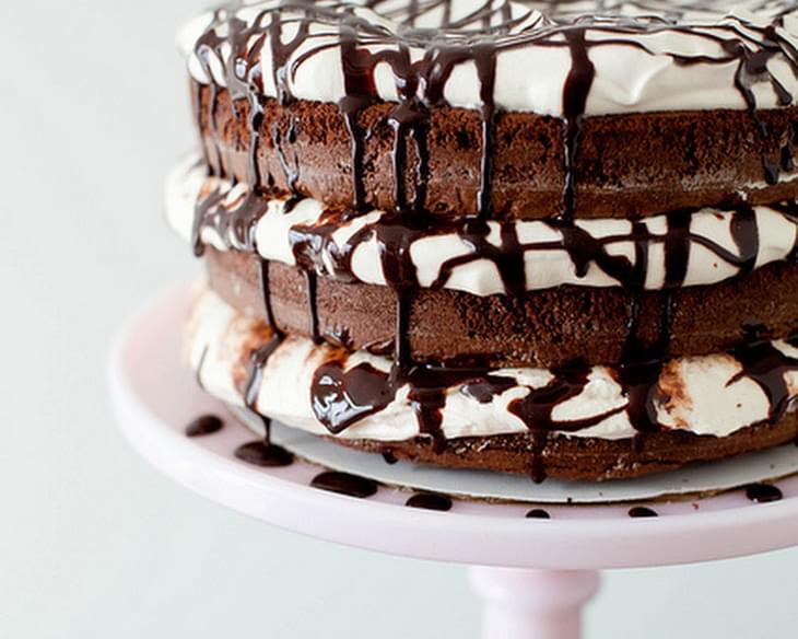 Boozy Brownie Mudslide Layer Cake