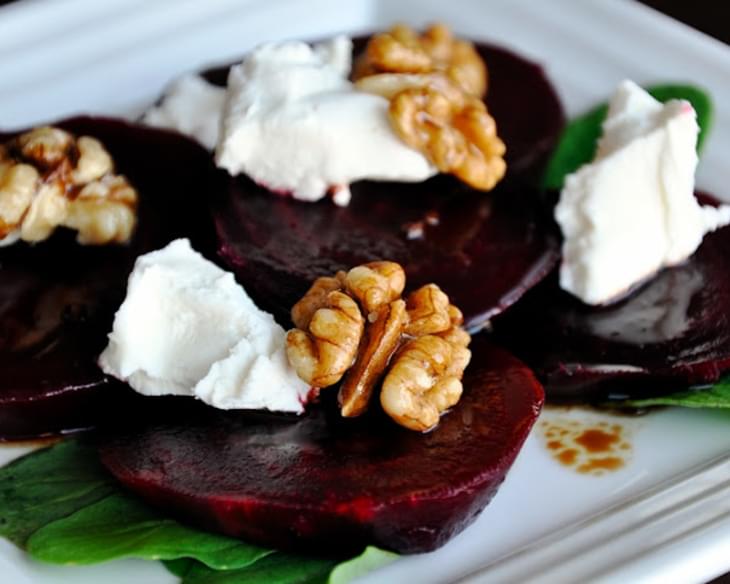 Beet & Goat Cheese Salad with Candied Walnuts
