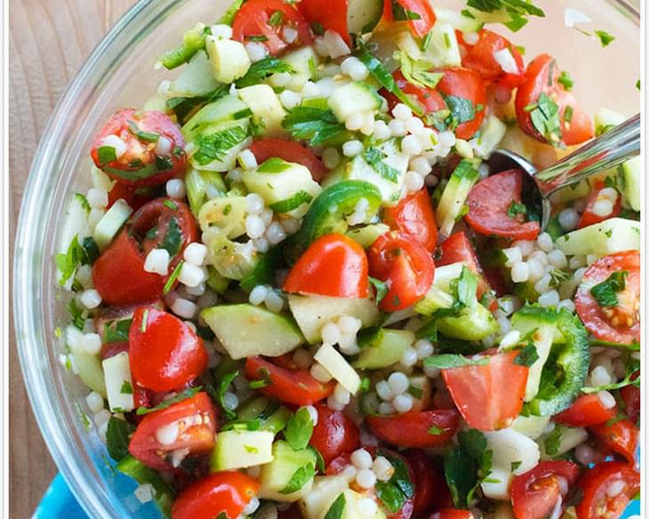 Couscous Tabbouleh with Tomatoes & Cucumber