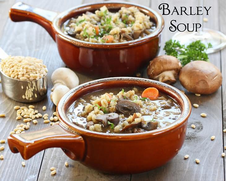 Beef and Barley Soup with Mushrooms