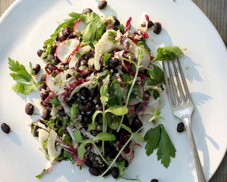Minty Black Bean Salad for a Crowd