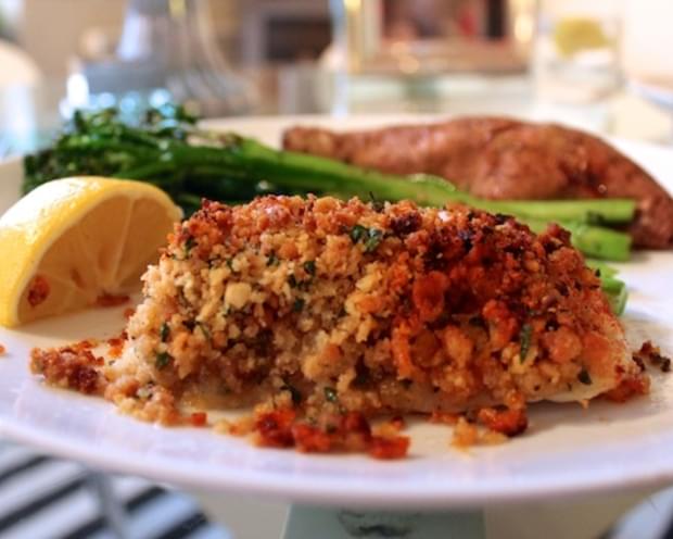 New England Baked Cod with Ritz Cracker Crumbs
