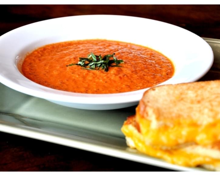 Creamy Tomato Soup & Triple Grilled Cheese