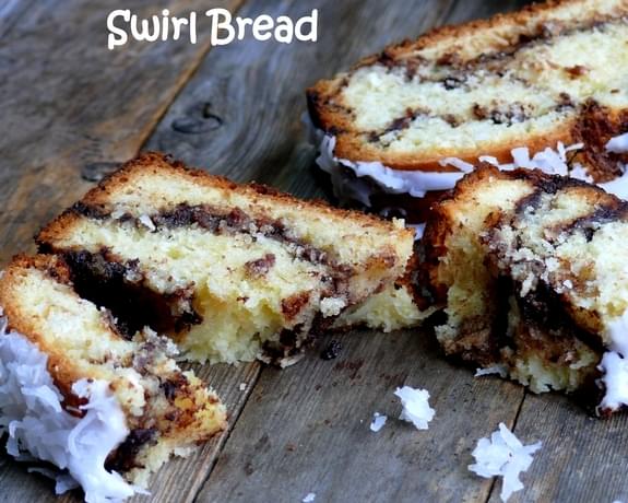 Coconut Milk-Nutella Swirl Bread