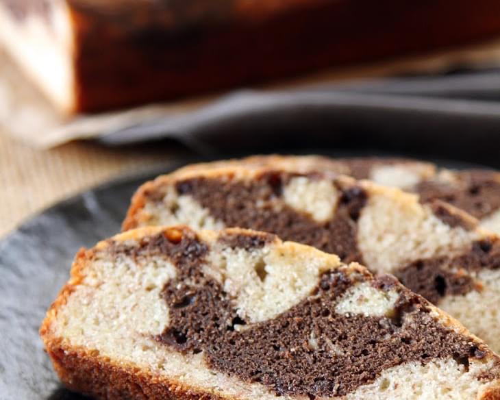 Marbled Banana Chocolate Chip Bread