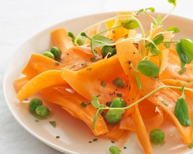 Fresh Carrot, Pea and Mint Salad