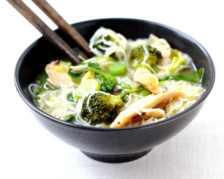 CHICKEN GINGER SOUP WITH NOODLES