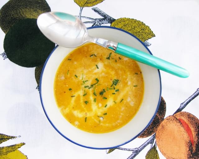 Scottish Carrot and Leek Soup with Mustard Seeds
