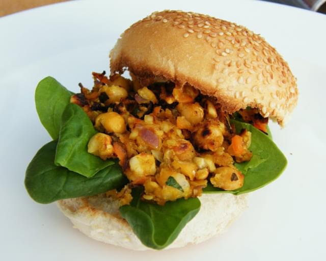Curried Chickpea Burgers