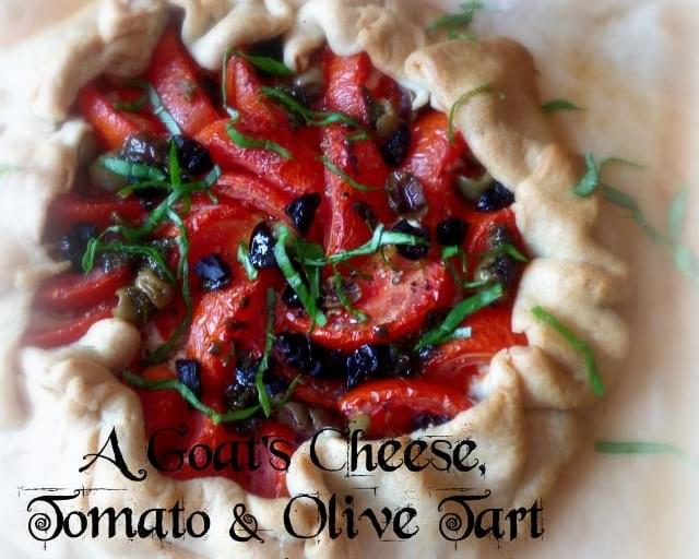 Tomato, Olive & Goats Cheese Tart