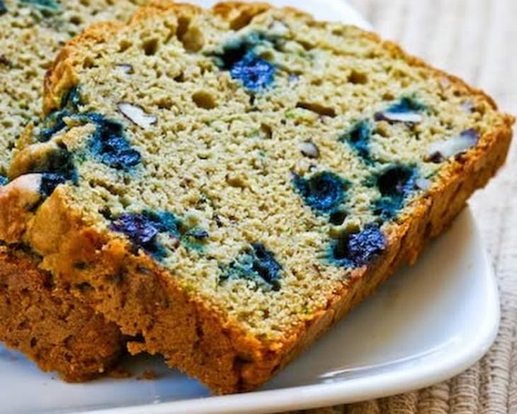 Low-Sugar and Whole Wheat Zucchini Bread with Blueberries and Pecans