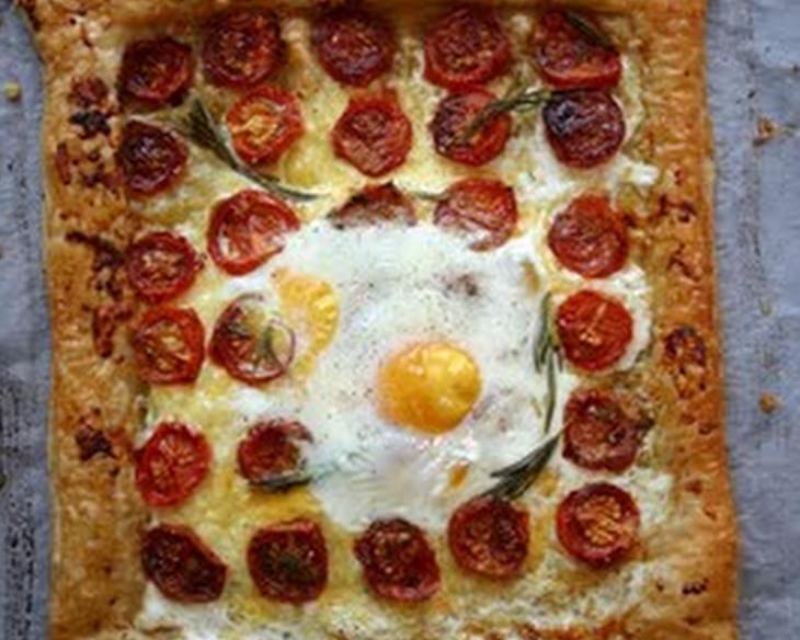 Tomato Tarte with a Baked Egg