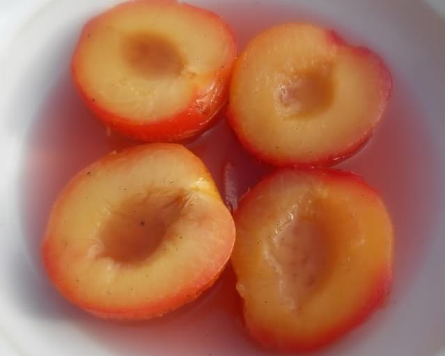 *Vanilla Poached Plums*