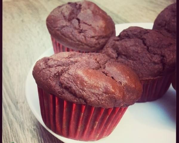 Cacao Muffins with Pure Chocolate Chunks