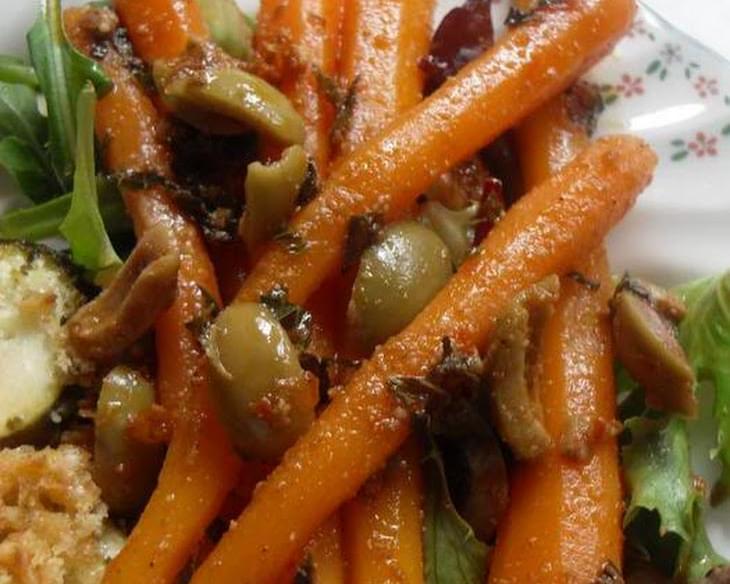 Moroccan Carrot Salad with Green Olives and Mint