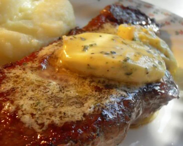 Pan Grilled Steaks with Bearnaise Butter